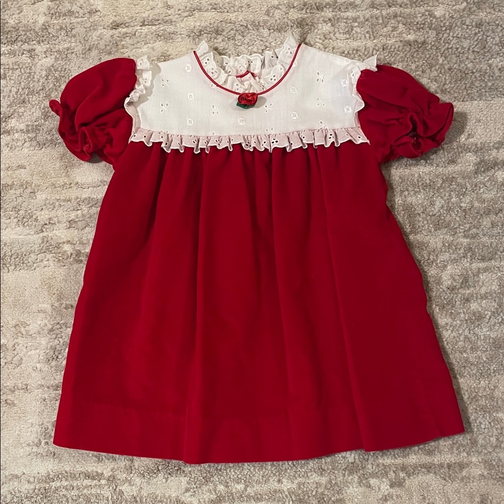 Vintage red velvet dress